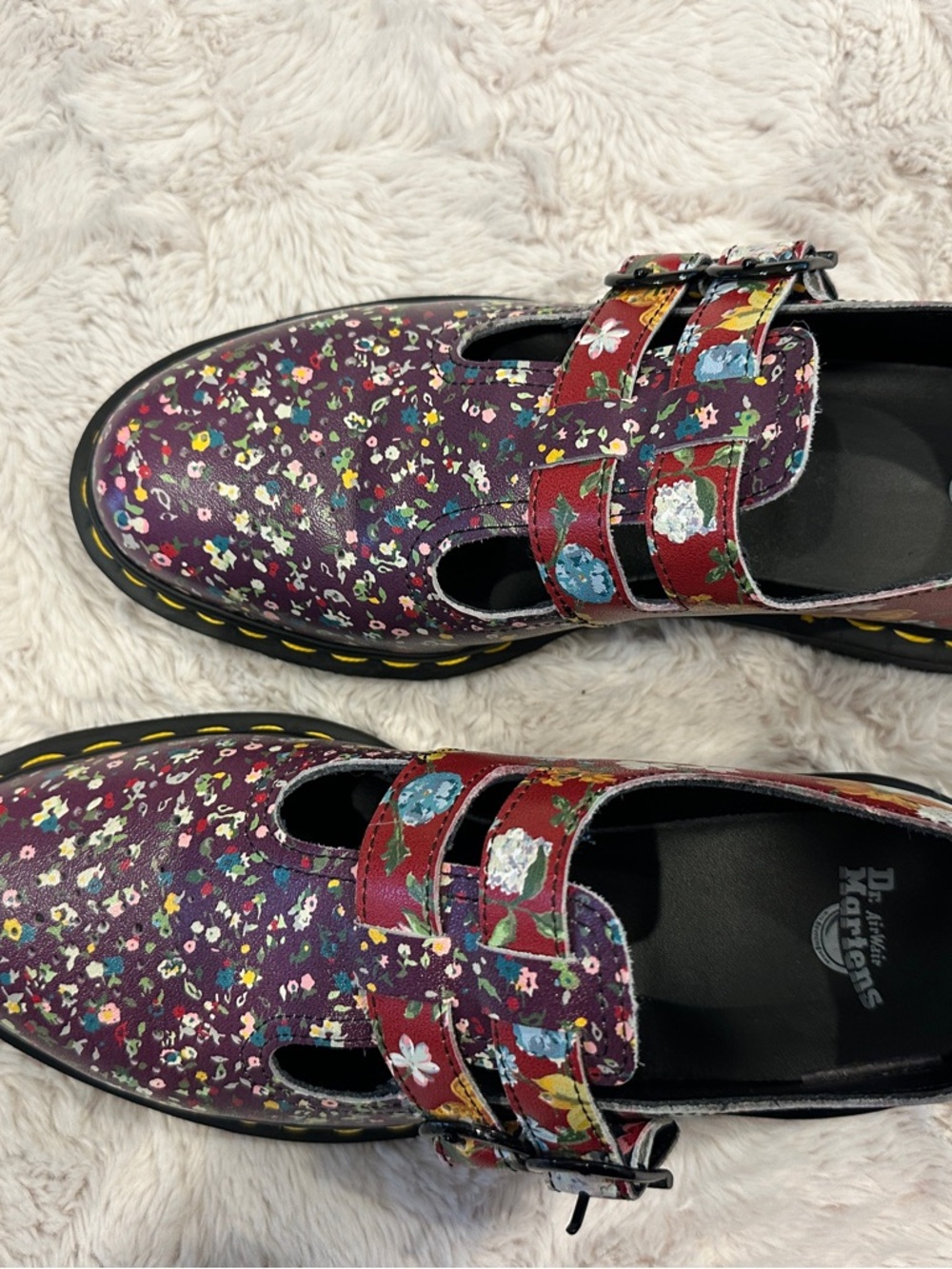 Dr. Marten 8065 Mary Jane Platform Shoes - Black/Multicolor, NIB, Size 39 (US 8) - Picture 2 of 8